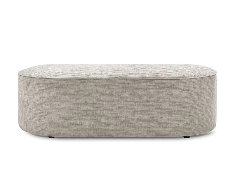Hocker BOBOCHIC ROUSSEAU 70x140x45cm stoff mit textur beige