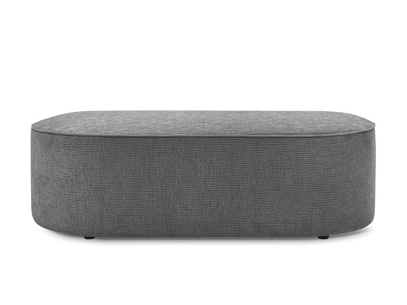 Hocker BOBOCHIC ROUSSEAU 70x140x45cm stoff mit textur dunkelgrau