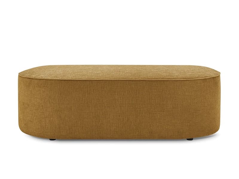 Hocker BOBOCHIC ROUSSEAU 70x140x45cm stoff mit textur gelb