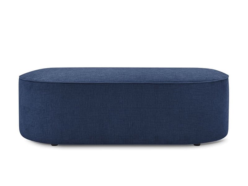 Hocker BOBOCHIC ROUSSEAU 70x140x45cm stoff mit textur dunkelblau