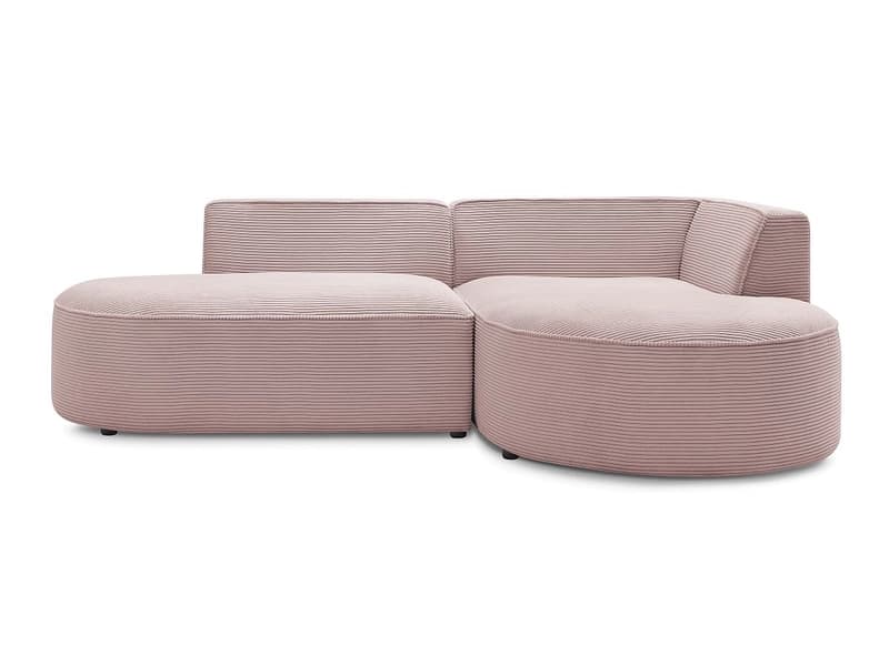 Ecksofa BOBOCHIC ROUSSEAU Cord-Stoff violett