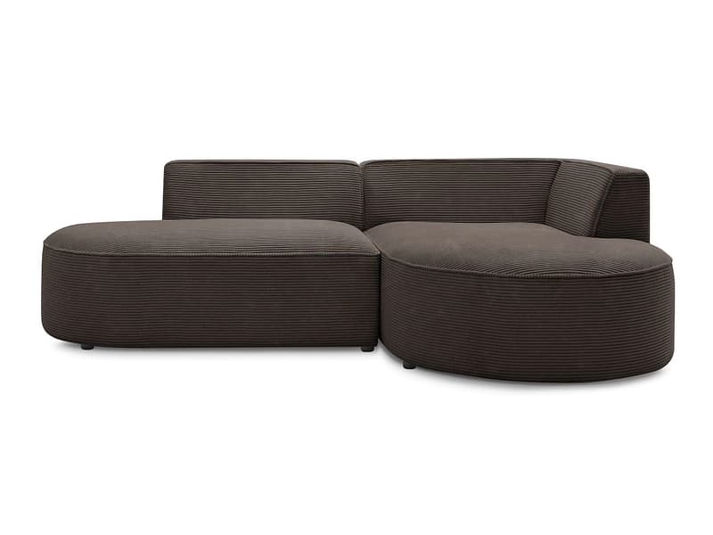 Ecksofa BOBOCHIC ROUSSEAU Cord-Stoff rotbraun