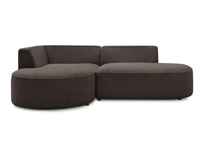 Ecksofa BOBOCHIC ROUSSEAU Cord-Stoff rotbraun