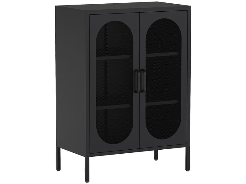 Kommode MARCKERIC DIORA 2 Türen 40x70x100cm schwarz lackiert