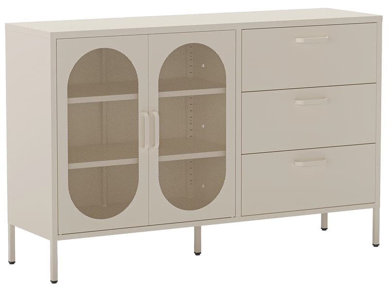 Sideboard MARCKERIC DIORA 2 Türen 3 Schubladen 40x140x90cm cremefarben lackiert