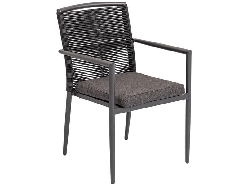 Gartenstuhl ELOUAN Aluminium schwarz