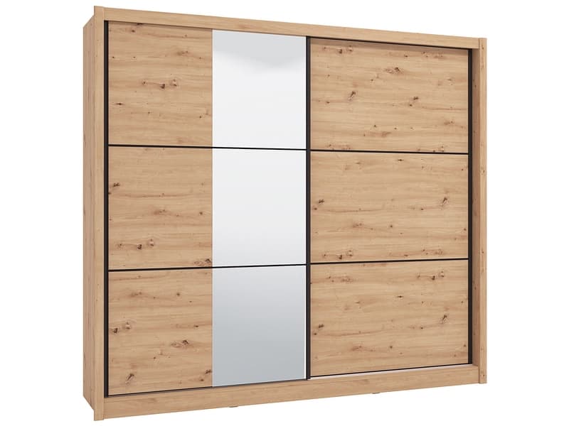 Schwebetürenschrank NAVARA artisan eiche 2 Türen
