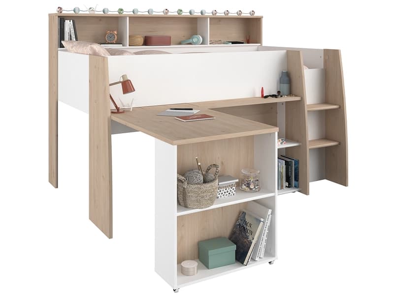 Bettkombi LARA 90x200cm weiss