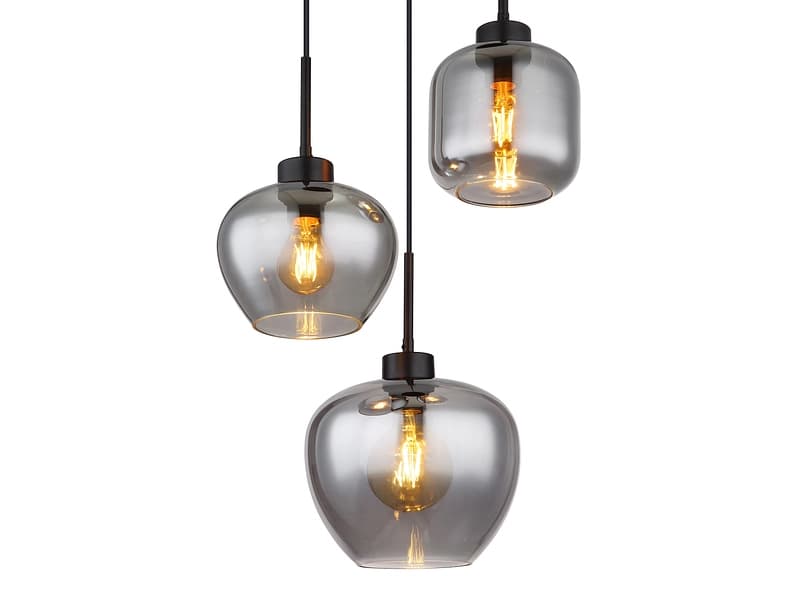 Hängelampe MATT 38x120cm 3x40W schwarz
