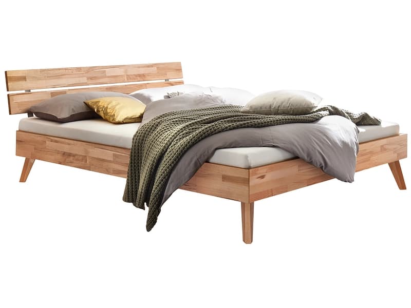 Bett HASENA ORTONA 90x200cm massives holz kernbuche natur