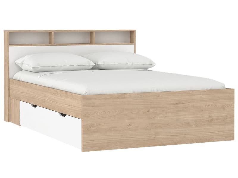 Bett IKAST 140x200cm spanplatte jackson eiche