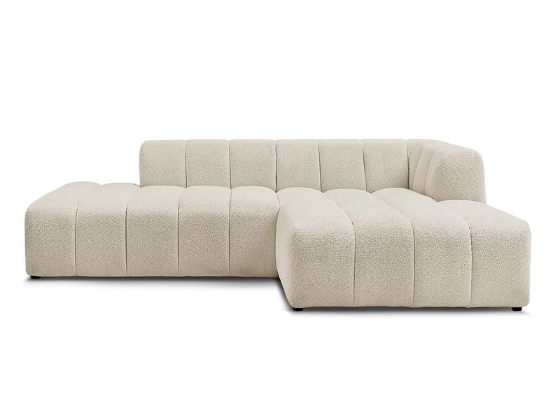 Ecksofa BOBOCHIC ANNECY Boucle-Stoff beige