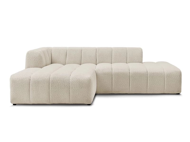 Ecksofa BOBOCHIC ANNECY Boucle-Stoff beige