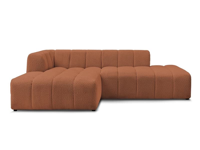 Ecksofa BOBOCHIC ANNECY Boucle-Stoff orange
