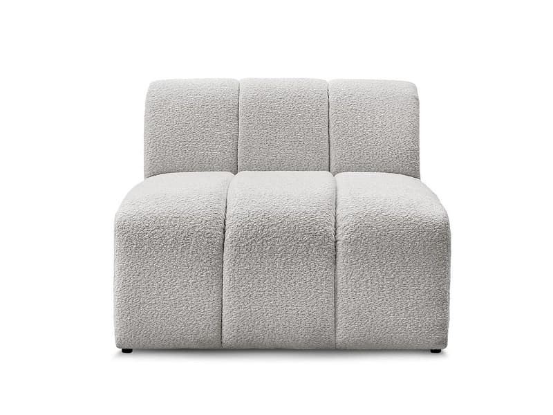 Modulare Sessel für Sofa BOBOCHIC ANNECY Boucle-Stoff hellgrau
