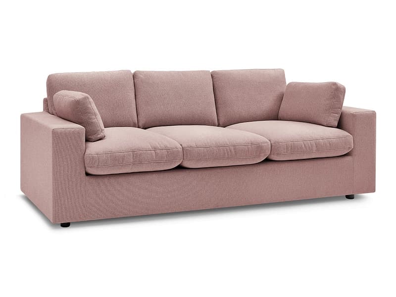 3er Sofa BOBOCHIC BELAIR Stoff rosa