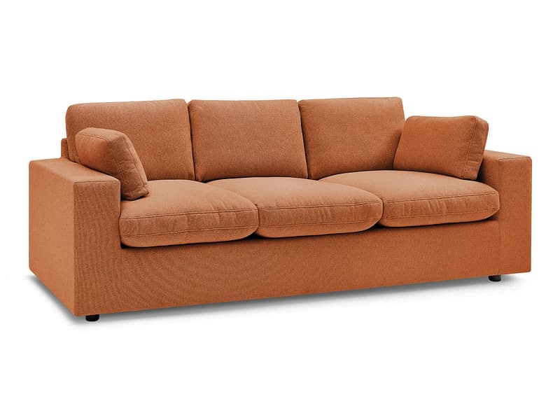 3er Sofa BOBOCHIC BELAIR Stoff orange