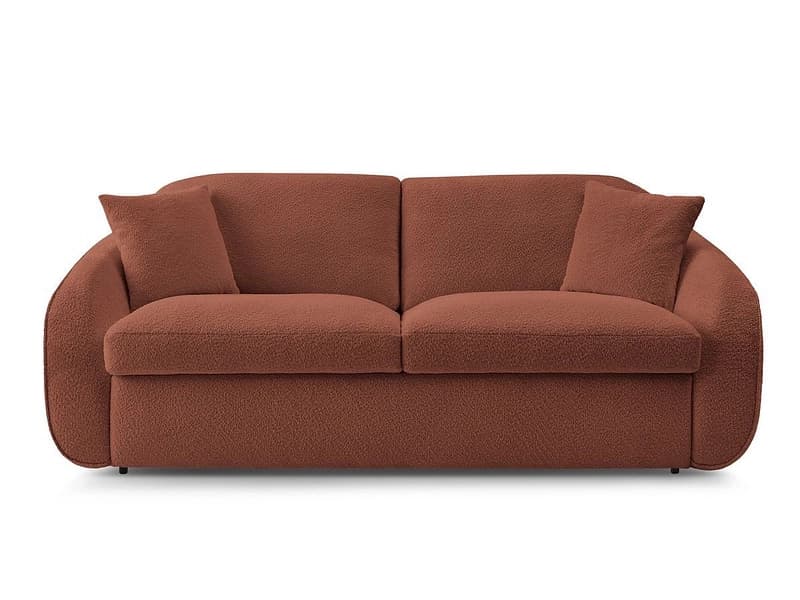 3er Sofa BOBOCHIC CEZANNE Boucle-Stoff orange