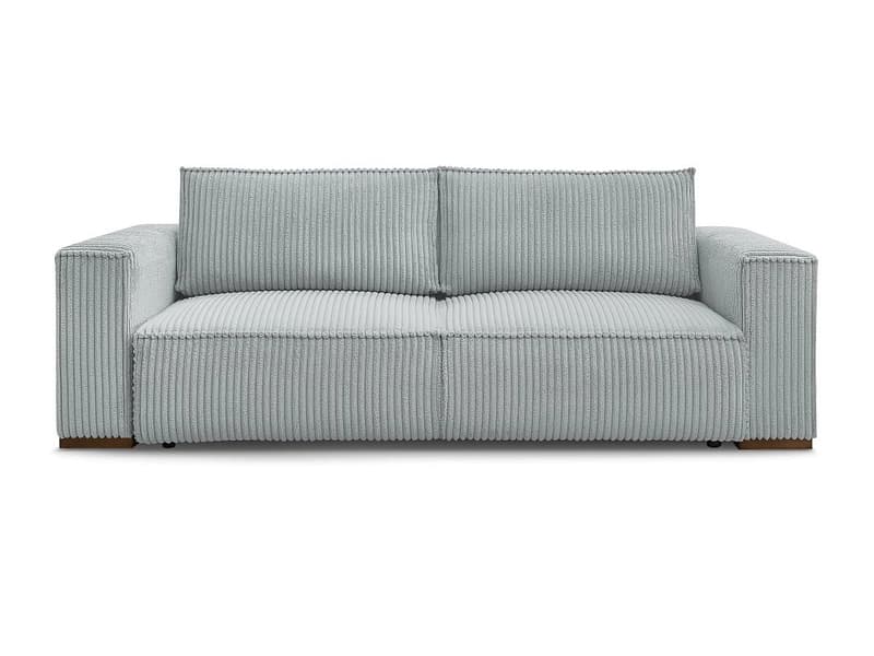 3er Sofa BOBOCHIC CHELSEA Cord-Stoff hellgrau