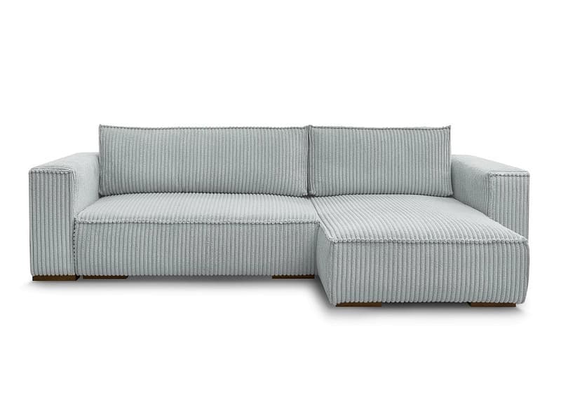 Ecksofa BOBOCHIC CHELSEA Cord-Stoff hellgrau