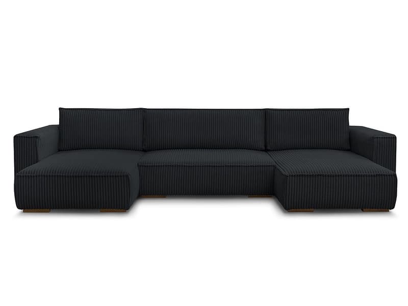 Wohnlandschaft BOBOCHIC CHELSEA Cord-Stoff schwarz