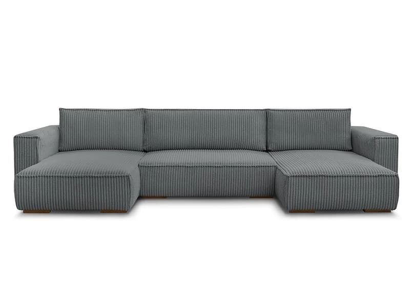 Wohnlandschaft BOBOCHIC CHELSEA Cord-Stoff dunkelgrau