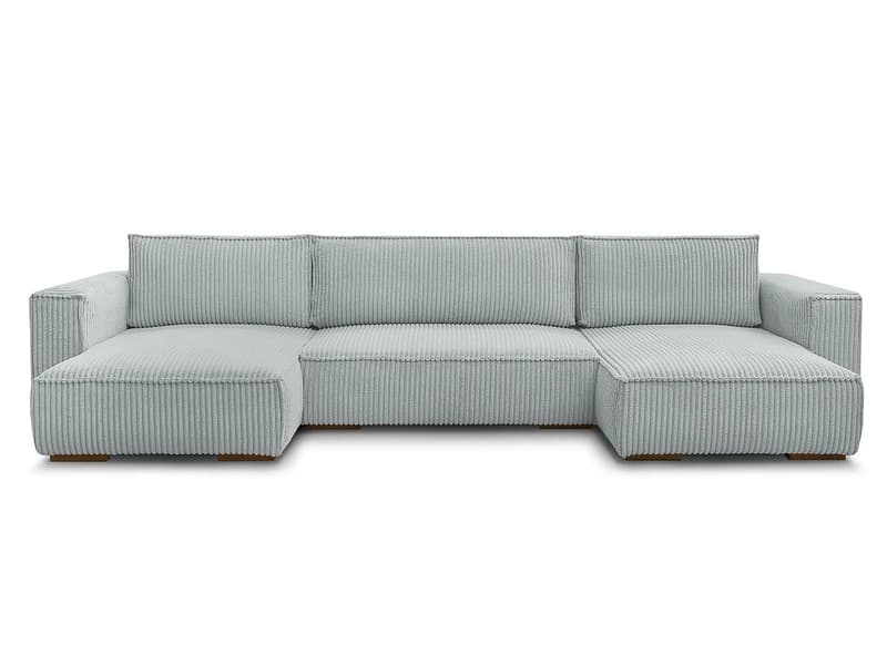 Wohnlandschaft BOBOCHIC CHELSEA Cord-Stoff hellgrau