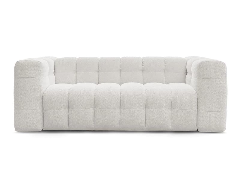 3er Sofa BOBOCHIC CLOUD Boucle-Stoff weiss