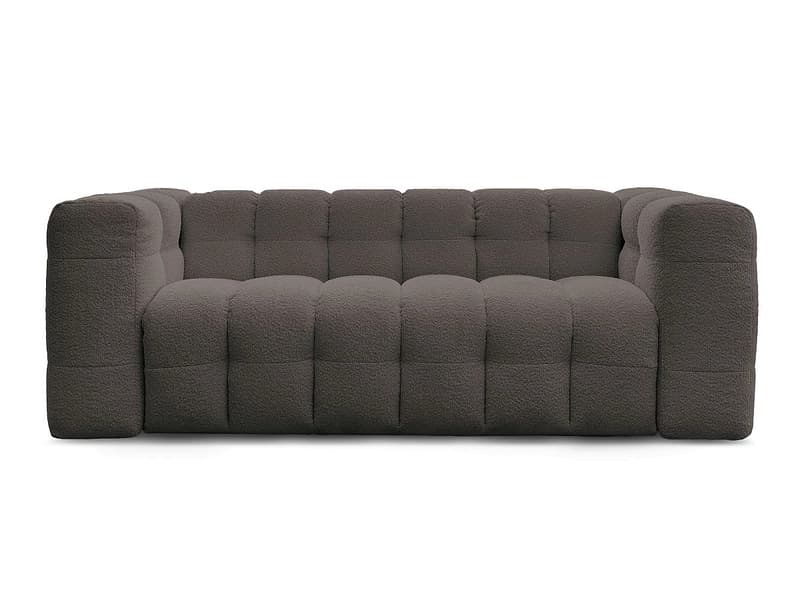 3er Sofa BOBOCHIC CLOUD Boucle-Stoff rotbraun