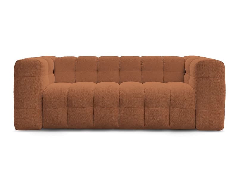 3er Sofa BOBOCHIC CLOUD Boucle-Stoff orange