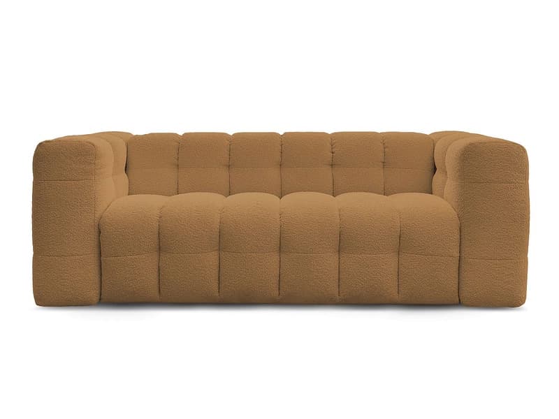 3er Sofa BOBOCHIC CLOUD Boucle-Stoff gelb