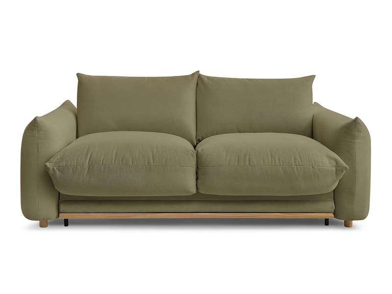 3er Sofa BOBOCHIC ERNEST Stoff grün