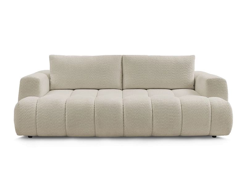 3er Sofa BOBOCHIC FUJI Boucle-Stoff beige