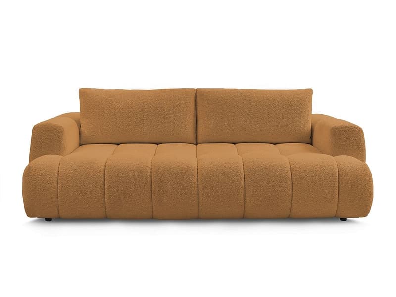 3er Sofa BOBOCHIC FUJI Boucle-Stoff gelb