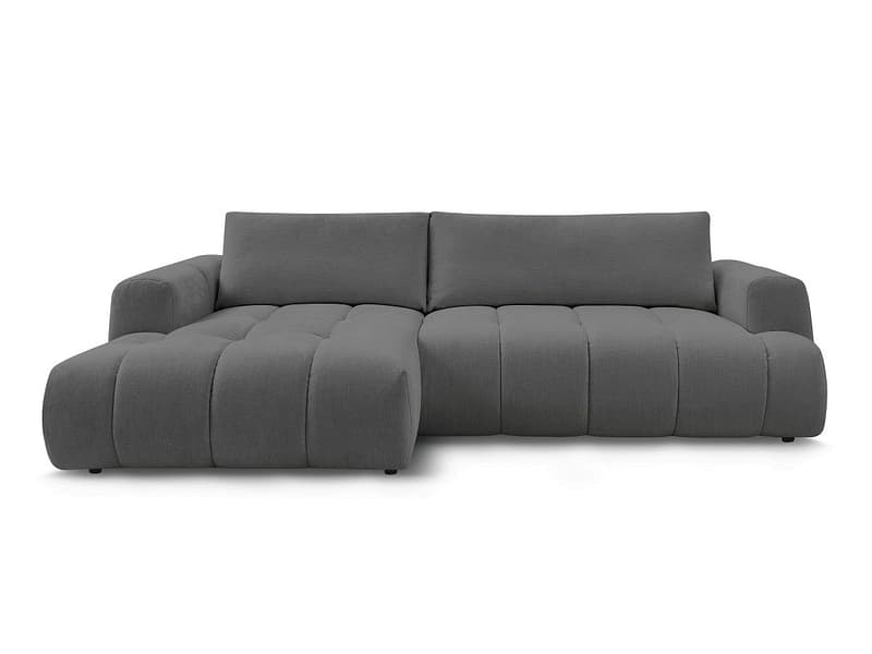 Ecksofa BOBOCHIC FUJI Stoff dunkelgrau