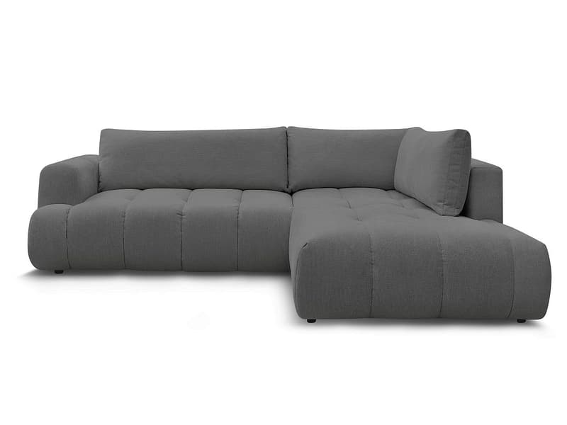 Ecksofa BOBOCHIC FUJI Stoff dunkelgrau