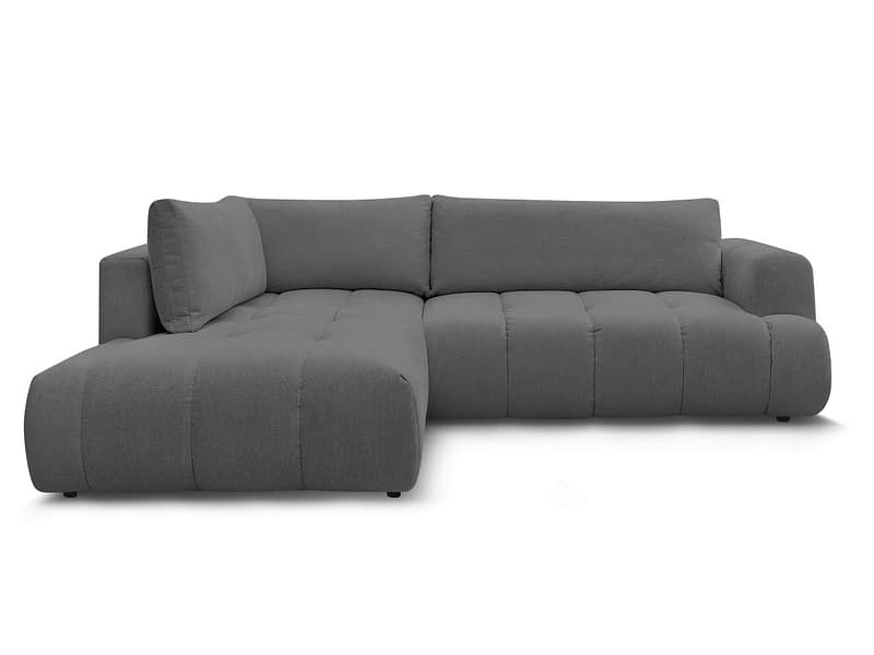 Ecksofa BOBOCHIC FUJI Stoff dunkelgrau