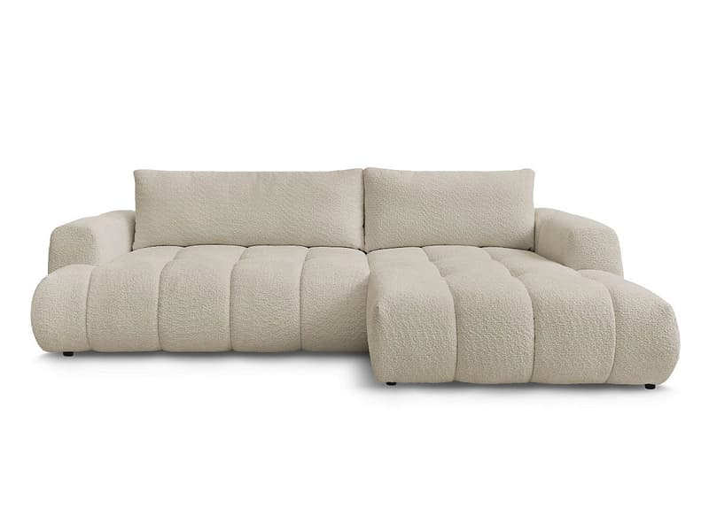 Ecksofa BOBOCHIC FUJI Boucle-Stoff beige