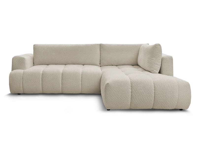 Ecksofa BOBOCHIC FUJI Boucle-Stoff beige