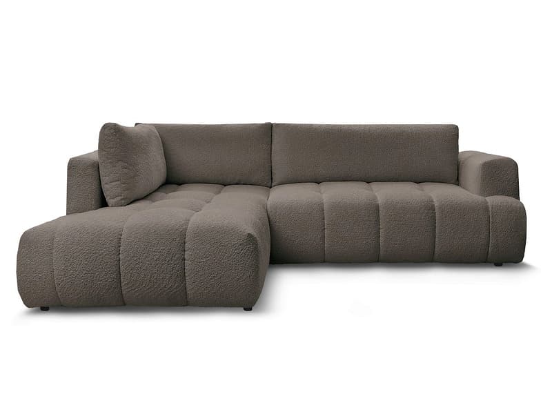 Ecksofa BOBOCHIC FUJI Boucle-Stoff rotbraun