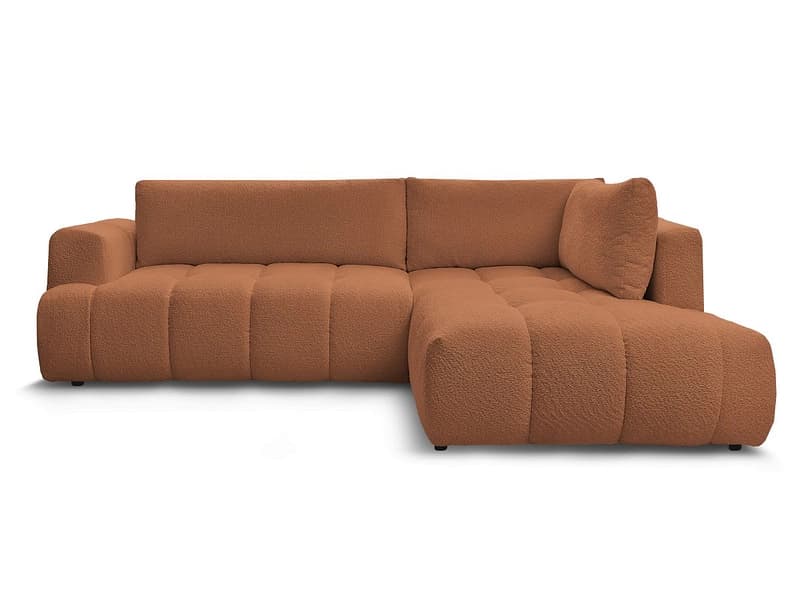 Ecksofa BOBOCHIC FUJI Boucle-Stoff orange