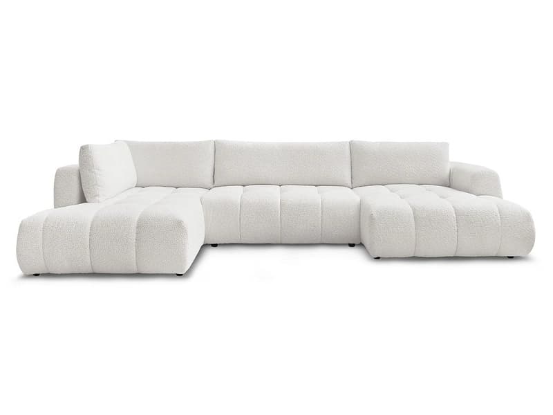 Wohnlandschaft BOBOCHIC FUJI Boucle-Stoff weiss