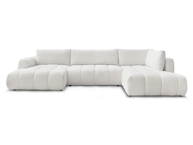 Wohnlandschaft BOBOCHIC FUJI Boucle-Stoff weiss