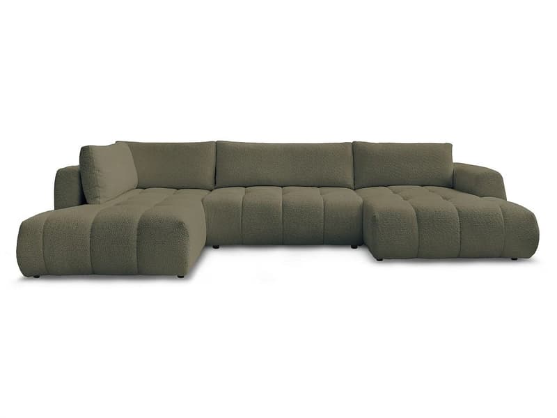 Wohnlandschaft BOBOCHIC FUJI Boucle-Stoff grün