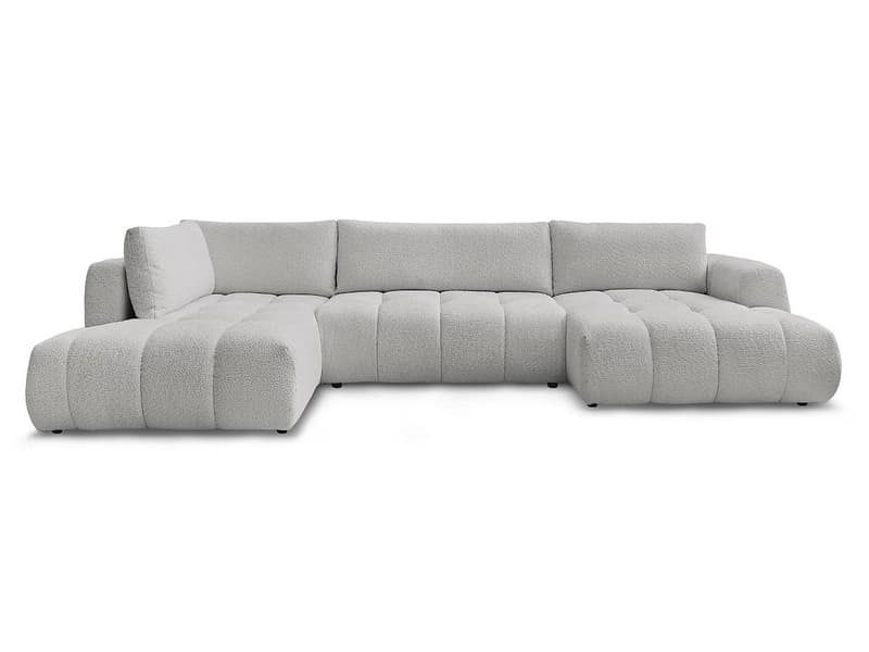 Wohnlandschaft BOBOCHIC FUJI Boucle-Stoff hellgrau