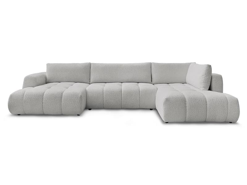 Wohnlandschaft BOBOCHIC FUJI Boucle-Stoff hellgrau
