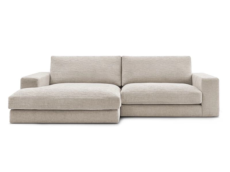 Ecksofa BOBOCHIC LEONARD Stoff mit Textur beige