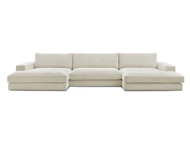 Wohnlandschaft BOBOCHIC LEONARD Cord-Stoff beige