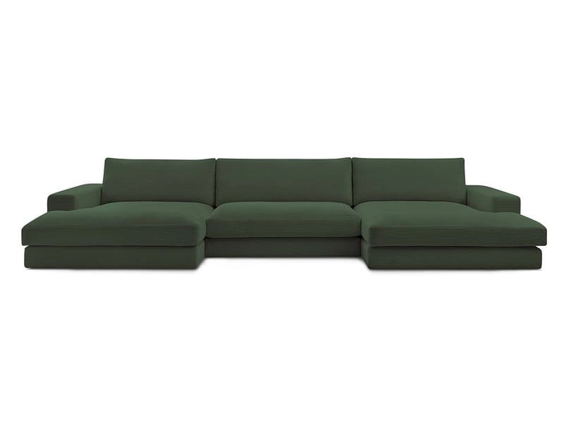 Wohnlandschaft BOBOCHIC LEONARD Cord-Stoff grün