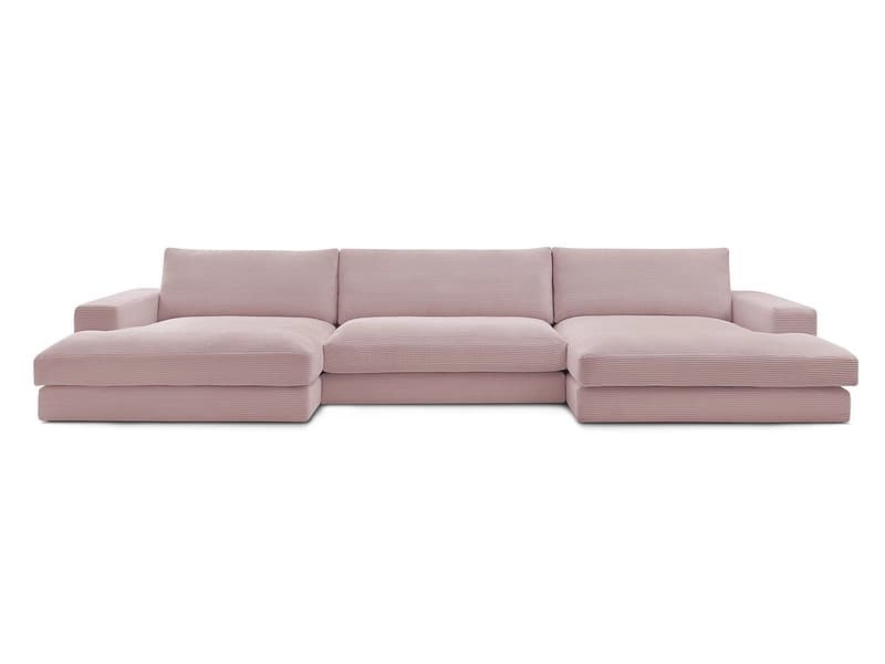 Wohnlandschaft BOBOCHIC LEONARD Cord-Stoff violett